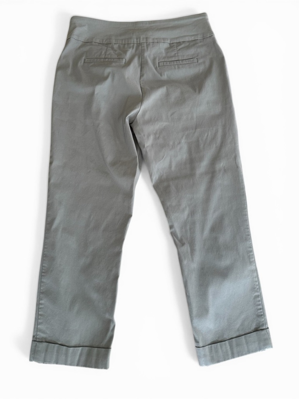 Women’s Light Gray Cropped Stretch Pant - Comfortable Everyday Bottoms - Picture 2 of 6
